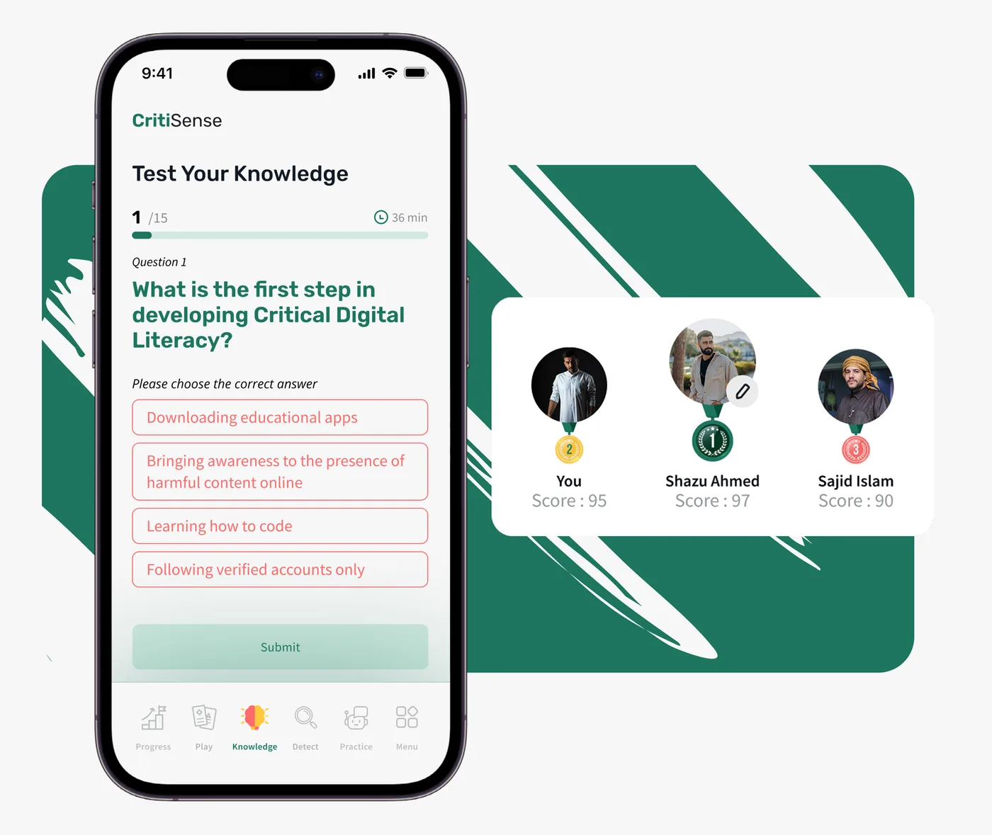 Participate in Quizzes — Quiz View